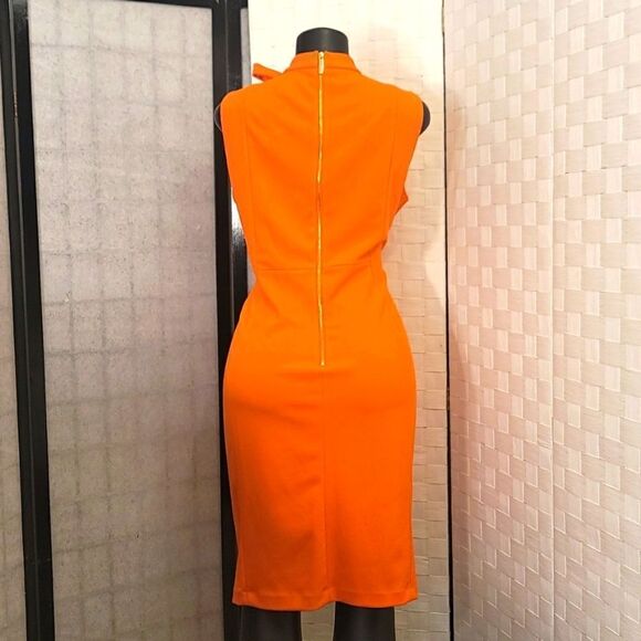 BRAND NEW CALVIN KLEIN PETITE SCUBA CREPE TIE-NECK SLEEVELESS WOMEN'S DRESS - Picture 8 of 14